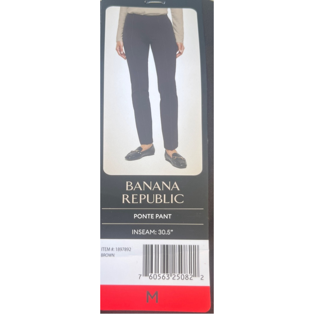 Women's Banana Republic Brown Ponte Pants M NWT